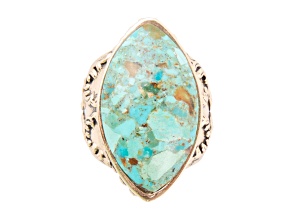 Barse Jewelry Blue Composite Turquoise Gold Tone Champion Cocktail Ring