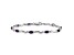 Rhodium Over 10k White Gold Diamond and Amethyst Bracelet