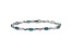 Rhodium Over 10k White Gold Fancy Diamond and Blue Topaz Bracelet