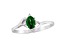 0.43ctw Emerald and Diamond Ring in 14k White Gold