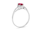 0.43ctw Ruby and Diamond Ring in 14k White Gold