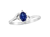 0.43ctw Sapphire and Diamond Ring in 14k White Gold