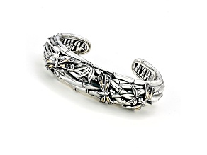 Silver Treasures By Samuel B. Sterling Silver & 18k Yellow Gold Dragonfly Bracelet
