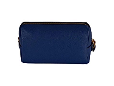 Prada Contenitore Baltico Navy Blue Vitello Daino Vanity Case