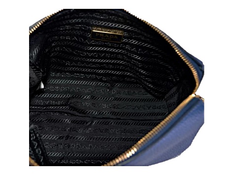 Prada Contenitore Baltico Navy Blue Vitello Daino Vanity Case