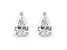 Certified Pear Shape White Lab-Grown Diamond E-F SI 18k White Gold Stud Earrings 1.50ctw