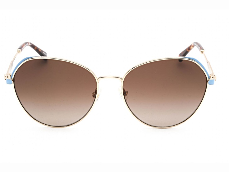Kate Spade Octavia Gold Tone Blue Round Frames / Brown  display picture 1