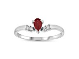 0.33ctw Ruby and Diamond Ring in 14k White Gold