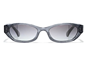Chanel Transparent Black Gray Frame / Gray Gradient Lens Sunglasses