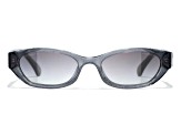 Chanel Transparent Black Gray Frame / Gray Gradient Lens Sunglasses