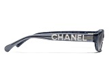 Chanel Transparent Black Gray Frame / Gray Gradient Lens Sunglasses