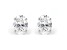 White IGI Certified Lab-Grown Diamond 18k White Gold Stud Earrings 1.00ctw