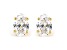 Oval White IGI Certified Lab-Grown Diamond 18k Yellow Gold Stud Earrings 1.00ctw