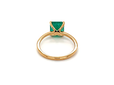 10K Yellow Gold Rectangular Octagonal Emerald Ring 2.23ct