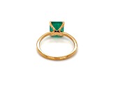 10K Yellow Gold Rectangular Octagonal Emerald Ring 2.23ct