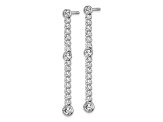 Rhodium Over 14K White Gold Lab Grown Diamond SI1/SI2, G H I, Post Dangle Earrings