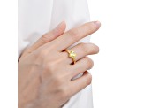 Heart Shape Lab Created Yellow Sapphire 18K Yellow Gold Over Sterling Silver Solitaire Ring
