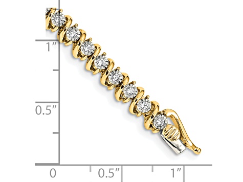 14K Yellow and White Gold Lab Grown Diamond VS/SI GH, Bracelet