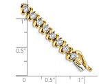 14K Yellow and White Gold Lab Grown Diamond VS/SI GH, Bracelet