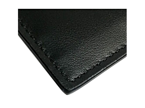 Fendi Roma Black Calfskin Leather Embossed Logo Card Case