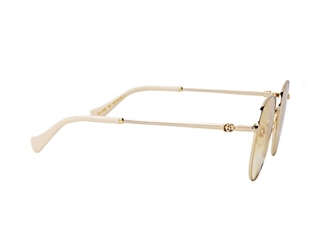 Gucci Gold and Cream Sunglasses Gucci Vintage Cream and Tan Stripe GG Sunglasses GG2564/S  main image 4