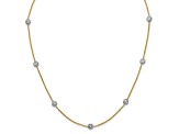 18K Yellow Gold 1.5mm Diamond Stations 18 Inch Necklace