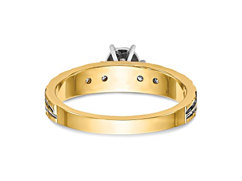 14K Yellow Gold AA Quality Engagement Ring