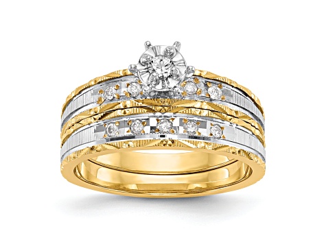 14K Yellow Gold AA Quality Engagement Ring