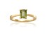 Rectangular Octagonal Peridot 14K Yellow Gold Over Sterling Silver Solitaire Ring