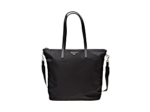 Prada Tessuto Nylon Black Convertible Shopping Tote