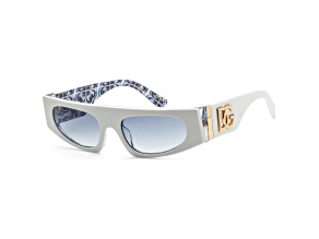 Dolce & Gabbana Women's Fashion White On Blue Maiolica Sunglasses | DG4411-337119-54