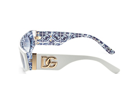 Dolce & Gabbana Women's Fashion White On Blue Maiolica Sunglasses | DG4411-337119-54