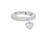 Judith Ripka 1.0ctw Bella Luce® Diamond Simulant Rhodium Over Sterling Silver Trillion Charm Ring