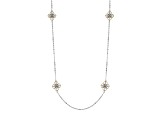 White Cubic Zirconia Platineve® Station Necklace 0.36ctw