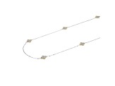 White Cubic Zirconia Platineve® Station Necklace 0.36ctw