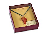 Iridescent Copper Fern Leaf and 24k Yellow Gold Dipped Pine Cone 20 Inch Necklace