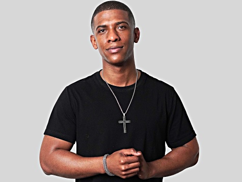 Invicta Jewelry Men's Polished Steel Layered Cross Pendant Necklace - 24"