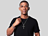 Invicta Jewelry Men's Polished Steel Layered Cross Pendant Necklace - 24"