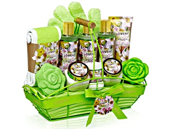 Picture of Lovery Home Spa Gift Baskets - Magnolia & Jasmine Scent - 13pc set
