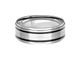 9mm Band in Stainless Steel with Black-PVD Plated Stripes