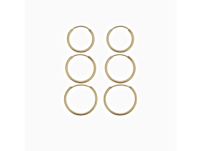 14K GOLD 3 PACK GOLD ENDLESS HOOPS