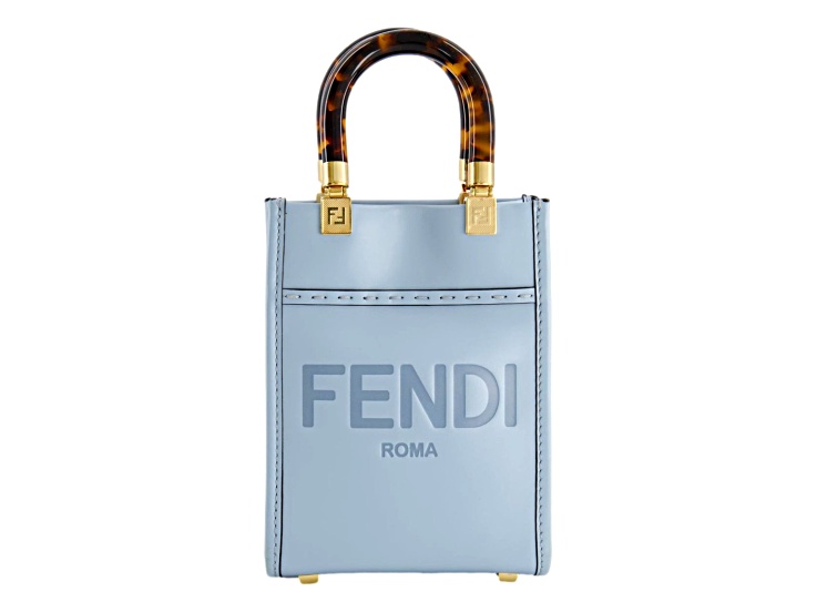 VIP【送料関税込】FENDI navy blue two top handle bag Fendi Mini Sunshine Shopper Tote Crossbody Bag 2Way Baby