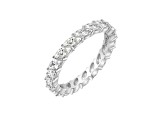 White Cubic Zirconia Platinum Over Sterling Silver Ring 3.15ctw