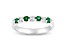 0.35ctw Emerald and Diamond Wedding Band ring in 14k White Gold
