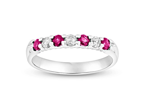 Ruby And Diamond Wedding Band #103761 - Seattle Bellevue | Joseph Jewelry