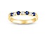 0.35ctw Sapphire and Diamond Wedding Band Ring in 14k Yellow Gold