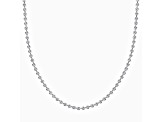 Sterling Silver 3MM Moon Cut Bead Chain Necklaces Size - 16 Inches