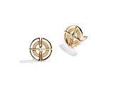 Star Wars™ Fine Jewelry Threepio Series White Diamond 10k Yellow Gold Earrings 0.10ctw