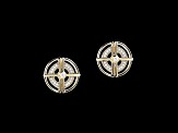 Star Wars™ Fine Jewelry Threepio Series White Diamond 10k Yellow Gold Earrings 0.10ctw