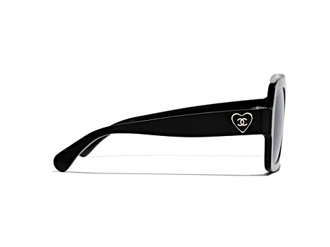 Chanel Shiny Black Square Frame with 